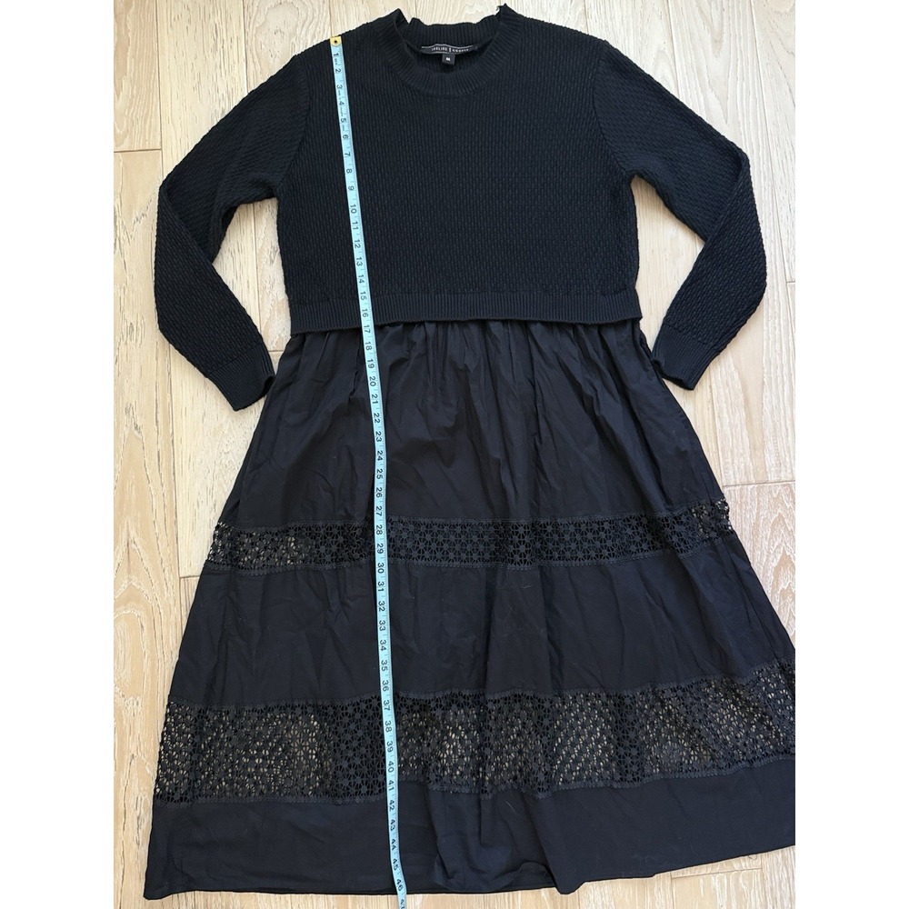 TRELISE COOPER Womens Dress Knit Lace Mixed Media Goth Victorian Midi Witchy - Picture 6 of 14